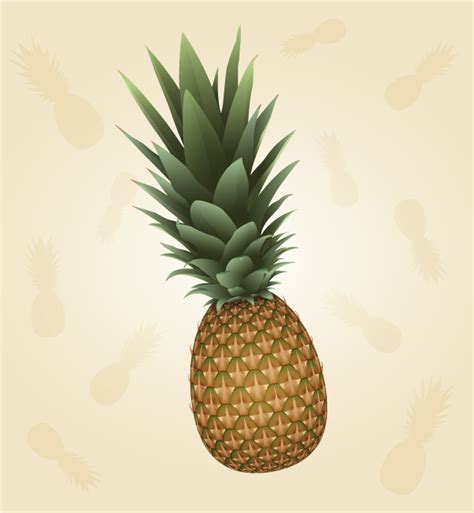 pineapple addcustomeffect|Draw a Realistic Pineapple Using 3D Illustrator Effects.
